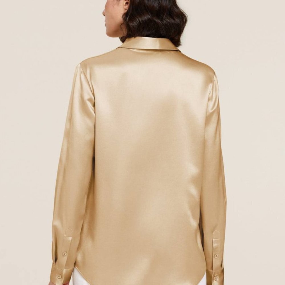 Christie & Jill || Silky Dress Shirt || 12 Petite